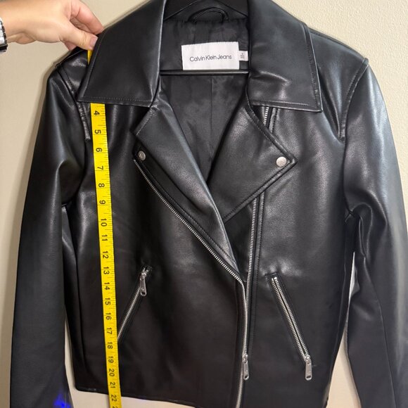 Calvin Klein Faux Leather Moto Jacket – Medium (NWT) - Picture 7 of 11